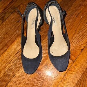 Dark blue guess heels